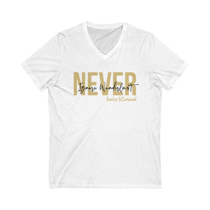 Never Ignore Wanderlust V-Neck Tee